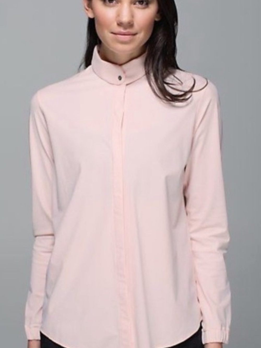 Lululemon, Day Trip, Long Sleeve, Blush Pink Button-Front, Shirt 12 NWOT